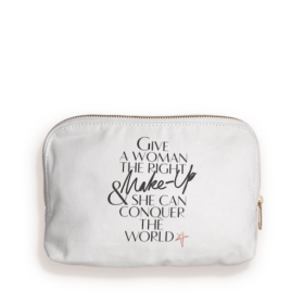 Borsa da trucco 1ST EDITION in tela con stampa a labbra