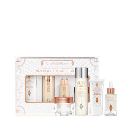I 4 PASSI MAGICI E SCIENTIFICI DI CHARLOTTE PER RINNOVARE, IDRATARE E DONARE LUMINOSITÀ: Set Skincare per la cura della pelle