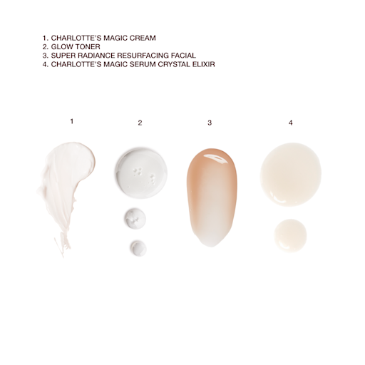 I 4 PASSI MAGICI E SCIENTIFICI DI CHARLOTTE PER RINNOVARE, IDRATARE E DONARE LUMINOSITÀ: Set Skincare per la cura della pelle